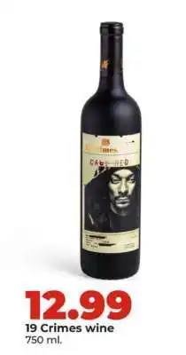 Hy-Vee 19 Crimes wine offer