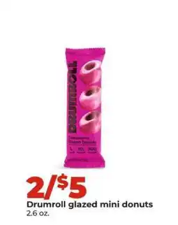 Hy-Vee Drumroll glazed mini donuts offer