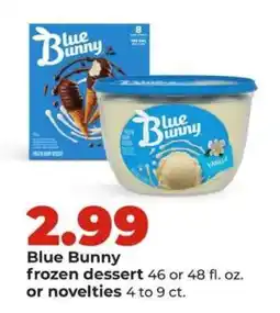 Hy-Vee Blue Bunny frozen dessert or novelties offer