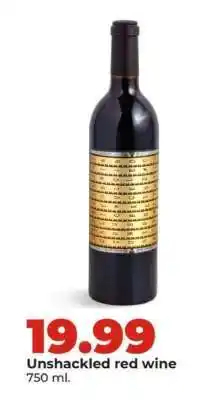Hy-Vee Unshackled red wine offer