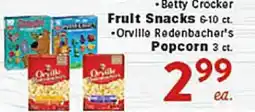 Rio Valley Market • Betty Crocker Fruit Snacks 6-10 ct. • Orville Redenbacher's Popcorn 3 ct offer