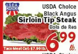 Rio Valley Market USDA Choice Black Angus Sirloin Tip Steak offer