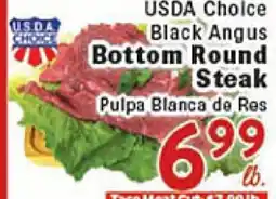 Rio Valley Market USDA Choice Black Angus Bottom Round Steak offer