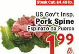 Rio Valley Market US Gov't Insp. Pork Spine offer