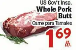 Rio Valley Market US Gov't Insp. Whole Pork Butt offer