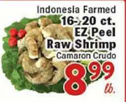 Rio Valley Market Indonesia Farmed 16-20 ct. EZ Peel Raw Shrimp offer