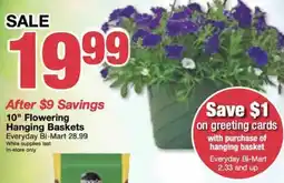 Bi-Mart 10" Flowering Hanging Baskets offer