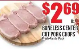 Extra Supermarket Boneless center cut pork chops offer