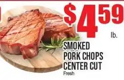 Extra Supermarket Smoked pork chops center cut offer