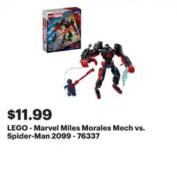 Best Buy LEGO - Marvel Miles Morales Mech vs. Spider-Man 2099 - 76337 offer