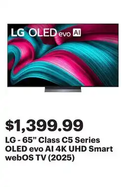 Best Buy LG - 65 Class C5 Series OLED evo AI 4K UHD Smart webOS TV (2025) offer