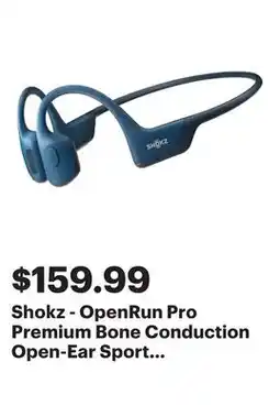 Best Buy Shokz - OpenRun Pro Premium Bone Conduction Open-Ear Sport Headphones - Steel Blue offer