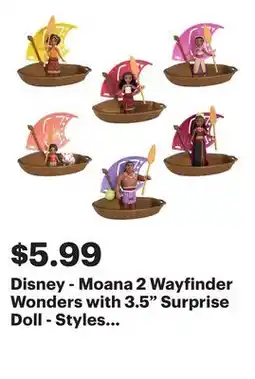 Best Buy Disney - Moana 2 Wayfinder Wonders with 3.5 Surprise Doll - Styles May Vary offer