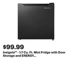 Best Buy Insignia - 1.7 Cu. Ft. Mini Fridge with Door Storage and ENERGY STAR Certification - Black offer