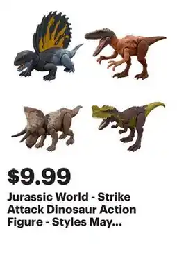 Best Buy Jurassic World - Strike Attack Dinosaur Action Figure - Styles May Vary offer