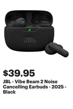 Best Buy JBL - Vibe Beam 2 Noise Cancelling Earbuds - 2025 - Black offer