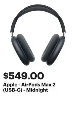 Best Buy Apple - AirPods Max 2 (USB-C) - Midnight offer