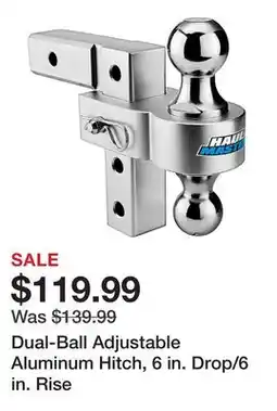 Harbor Freight Tools Dual-Ball Adjustable Aluminum Hitch, 6 in. Drop/6 in. Rise offer