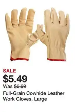 Harbor Freight Tools Full-Grain Cowhide Leather Work Gloves, Large offer