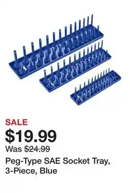 Harbor Freight Tools Peg-Type SAE Socket Tray, 3-Piece, Blue offer