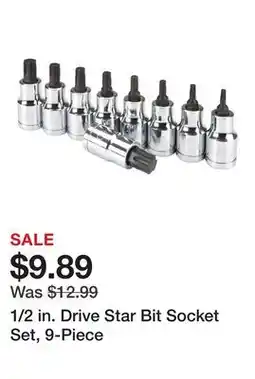 Harbor Freight Tools 1/2 in. Drive Star Bit Socket Set, 9-Piece offer