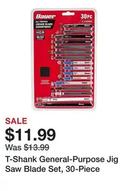 Harbor Freight Tools T-Shank General-Purpose Jig Saw Blade Set, 30-Piece offer