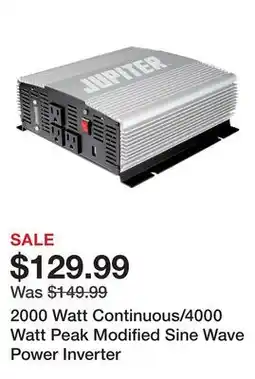 Harbor Freight Tools 2000 Watt Continuous/4000 Watt Peak Modified Sine Wave Power Inverter offer