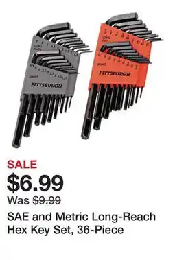 Harbor Freight Tools SAE and Metric Long-Reach Hex Key Set, 36-Piece offer