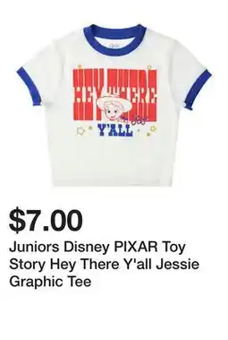 Five Below Juniors Disney PIXAR Toy Story Hey There Y'all Jessie Graphic Tee offer