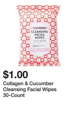 Five Below Collagen & Cucumber Cleansing Facial Wipes 30-Count offer
