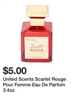 Five Below United Scents Scarlet Rouge Pour Femme Eau De Parfum 3.4oz offer