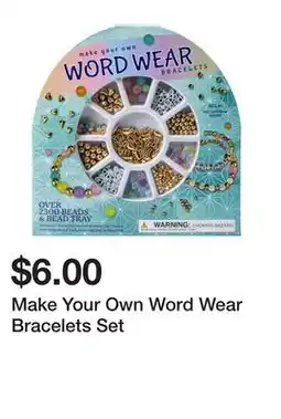 Five Below Make Your Own Word Wear Bracelets Set offer
