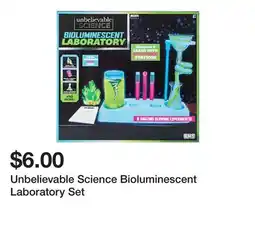 Five Below Unbelievable Science Bioluminescent Laboratory Set offer