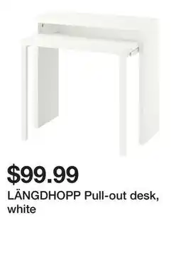 Ikea LÄNGDHOPP Pull-out desk, white offer