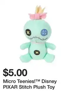Five Below Micro Teenies! Disney PIXAR Stitch Plush Toy offer
