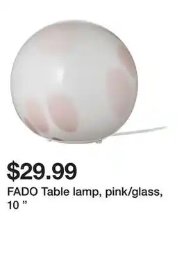 Ikea FADO Table lamp, pink/glass, 10 offer