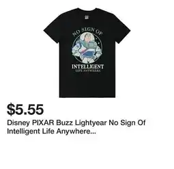 Five Below Disney PIXAR Buzz Lightyear No Sign Of Intelligent Life Anywhere Graphic Tee offer
