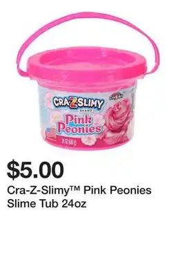 Five Below Cra-Z-Slimy Pink Peonies Slime Tub 24oz offer