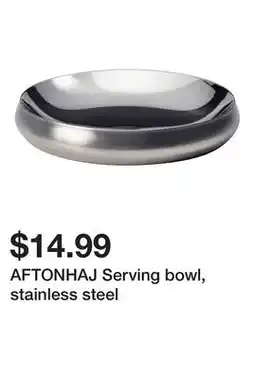 Ikea AFTONHAJ Serving bowl, stainless steel offer