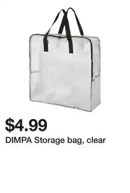 Ikea DIMPA Storage bag, clear offer