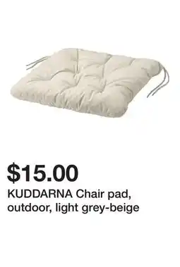 Ikea KUDDARNA Chair pad, outdoor, light grey-beige offer