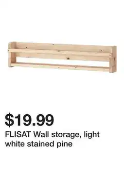 Ikea FLISAT Wall storage, light white stained pine offer