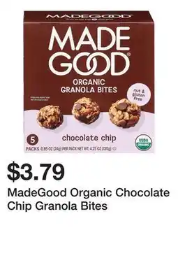 Wegmans MadeGood Organic Chocolate Chip Granola Bites offer