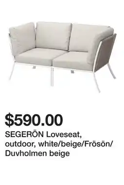 Ikea SEGERÖN Loveseat, outdoor, white/beige/Frösön/Duvholmen beige offer