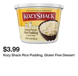Wegmans Kozy Shack Rice Pudding, Gluten Free Dessert offer