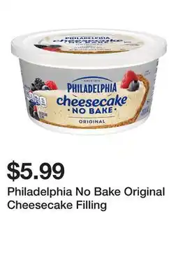 Wegmans Philadelphia No Bake Original Cheesecake Filling offer