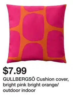 Ikea GULLBERGSÖ Cushion cover, bright pink bright orange/outdoor indoor offer