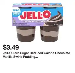 Wegmans Jell-O Zero Sugar Reduced Calorie Chocolate Vanilla Swirls Pudding Snacks offer