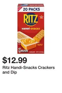 Wegmans Ritz Handi-Snacks Crackers and Dip offer