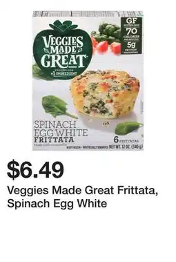 Wegmans Veggies Made Great Frittata, Spinach Egg White offer